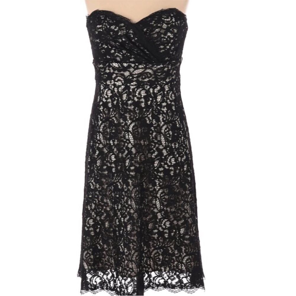 White House Black Market Black Lace Dress Size 0